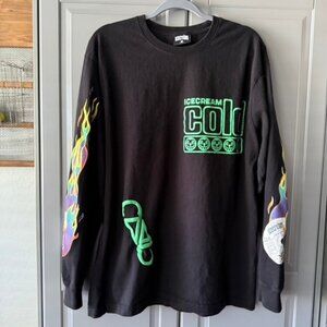 BBC Icecream Mens Vol 1 Burner Graphic Print L/S Tee, Black, XL